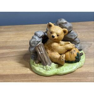Woodland Surprises bear figurine by Jacqueline B. Smith Franklin Porcelain
